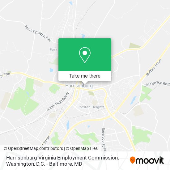 Mapa de Harrisonburg Virginia Employment Commission