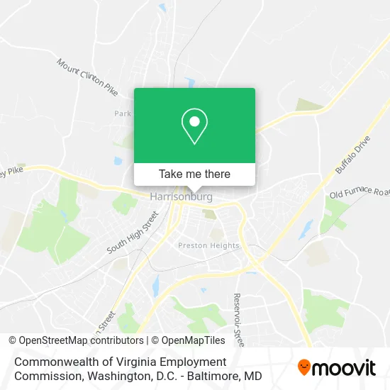 Commonwealth of Virginia Employment Commission map