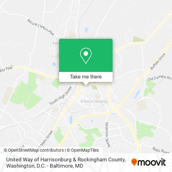 United Way of Harrisonburg & Rockingham County map