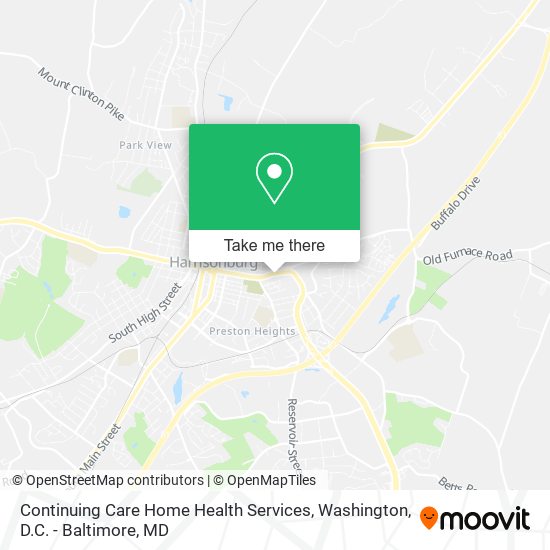 Continuing Care Home Health Services map
