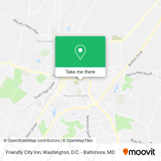 Friendly City Inn map