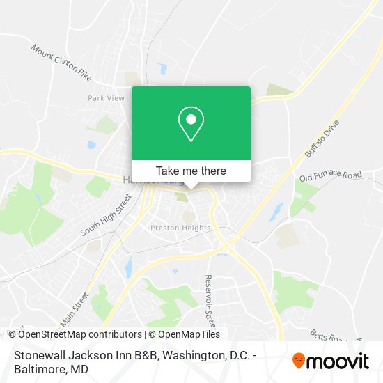 Stonewall Jackson Inn B&B map
