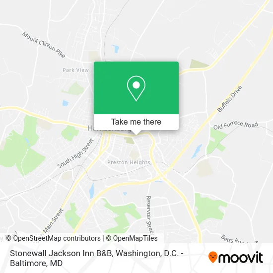 Stonewall Jackson Inn B&B map