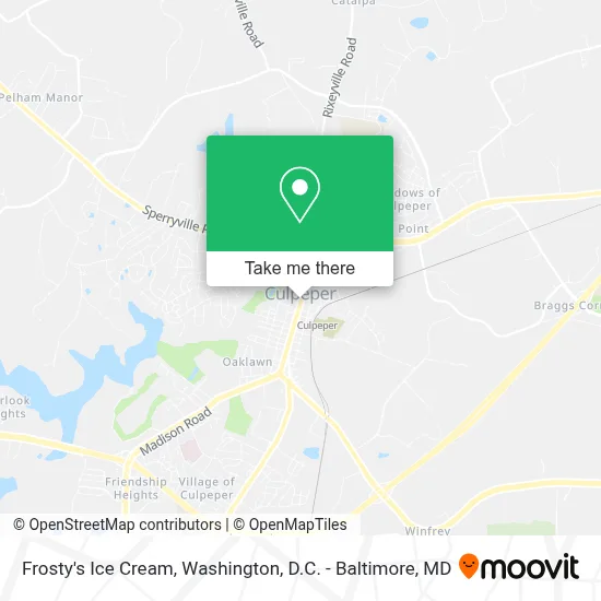 Frosty's Ice Cream map