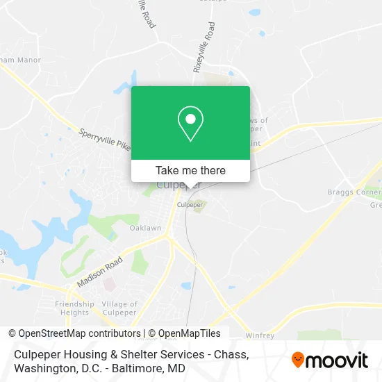 Culpeper Housing & Shelter Services - Chass map