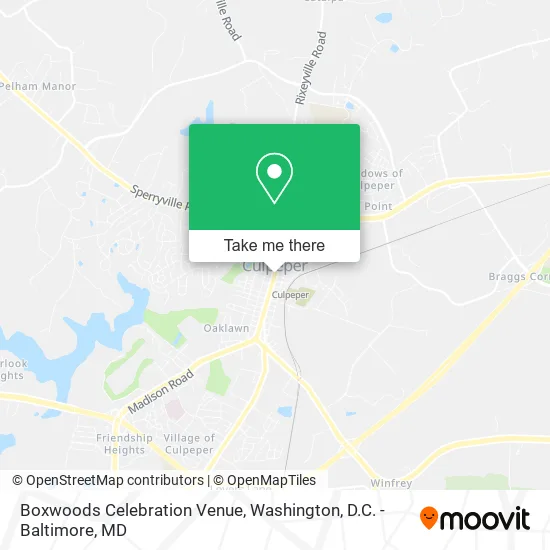 Mapa de Boxwoods Celebration Venue