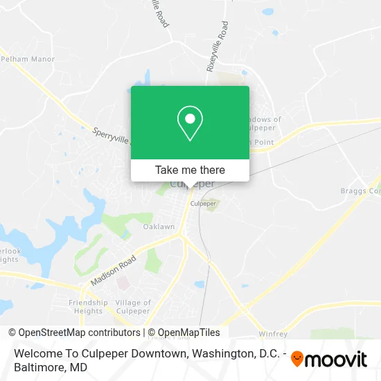 Welcome To Culpeper Downtown map