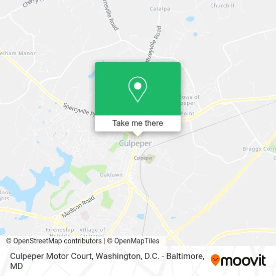Culpeper Motor Court map