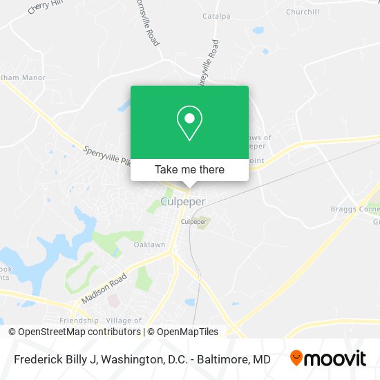 Frederick Billy J map