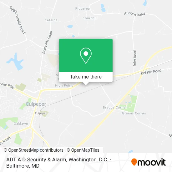 ADT A D Security & Alarm map