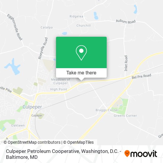 Culpeper Petroleum Cooperative map