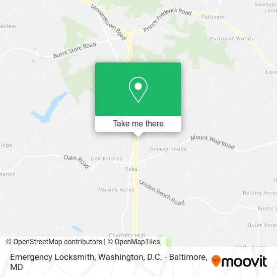 Emergency Locksmith map