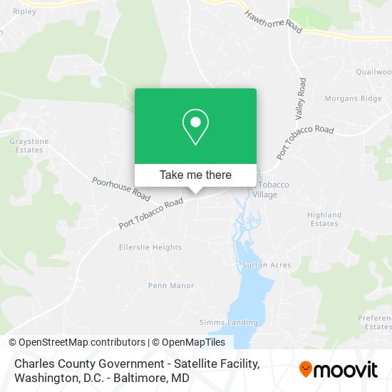 Charles County Government - Satellite Facility map