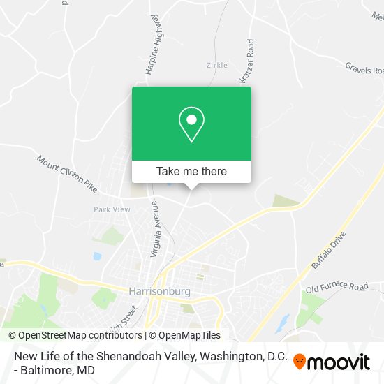Mapa de New Life of the Shenandoah Valley
