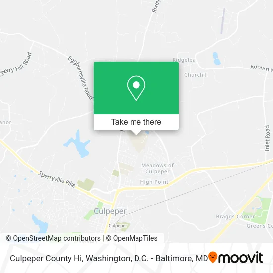 Culpeper County Hi map