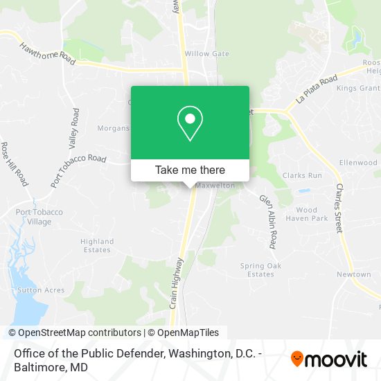 Office of the Public Defender map