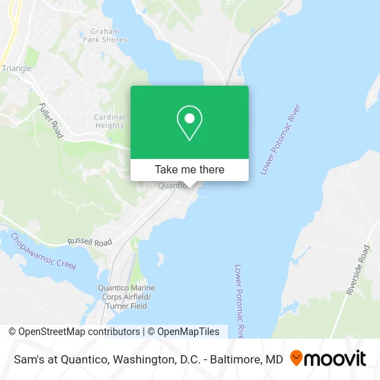 Sam's at Quantico map