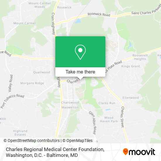 Charles Regional Medical Center Foundation map