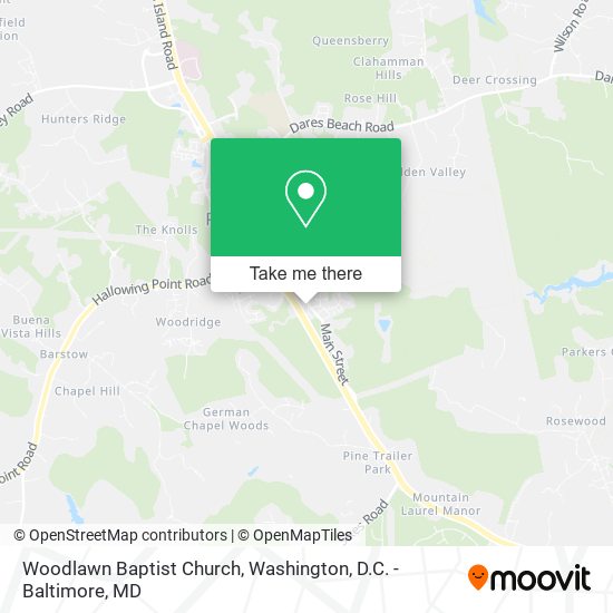 Woodlawn Baptist Church map