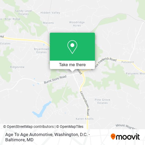 Age To Age Automotive map