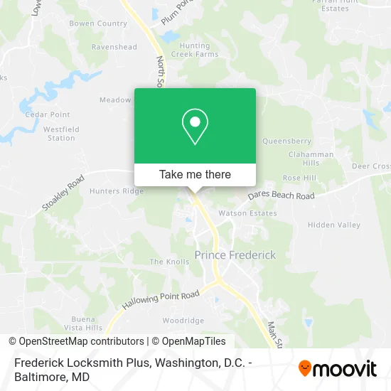 Frederick Locksmith Plus map