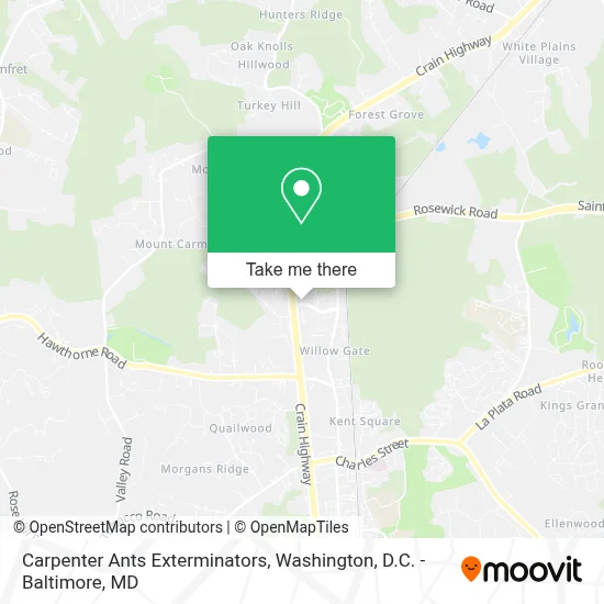 Carpenter Ants Exterminators map