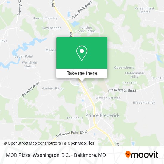 MOD Pizza map