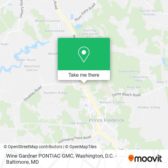 Wine Gardner PONTIAC GMC map