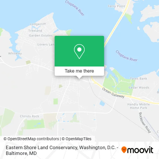 Mapa de Eastern Shore Land Conservancy
