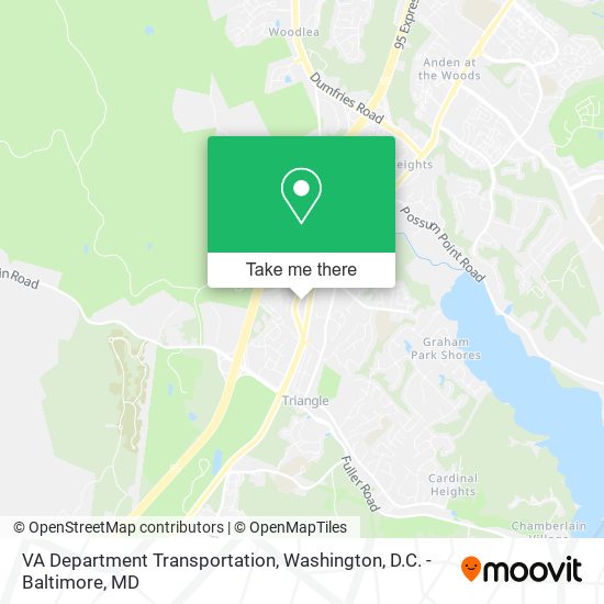 VA Department Transportation map