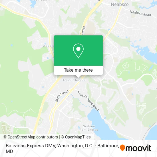 Baleadas Express DMV map