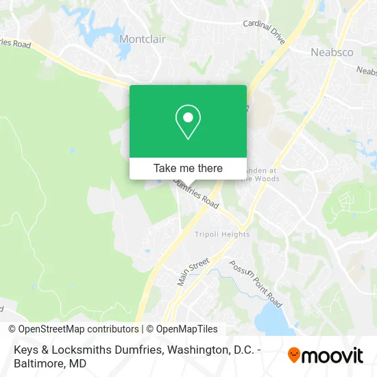 Keys & Locksmiths Dumfries map