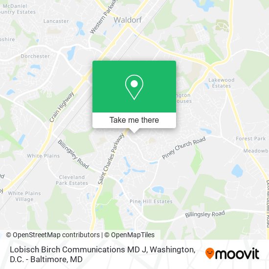Mapa de Lobisch Birch Communications MD J