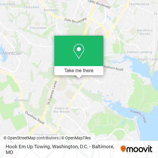 Hook Em Up Towing map