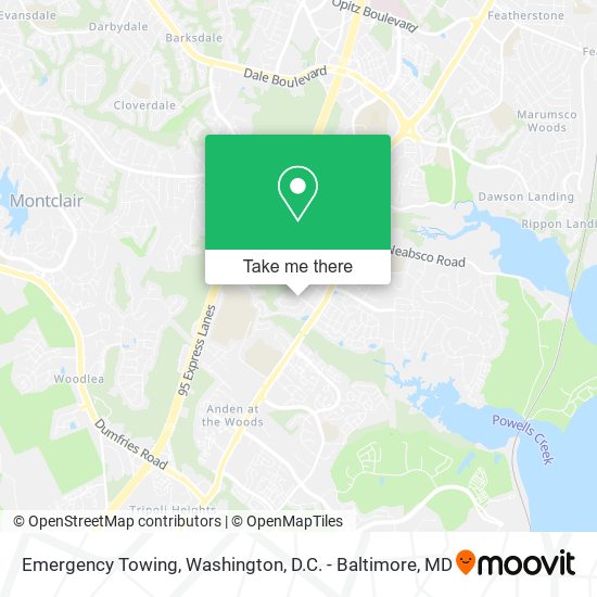 Emergency Towing map