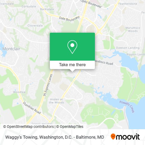 Waggy's Towing map