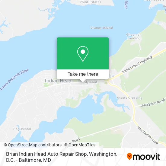 Brian Indian Head Auto Repair Shop map