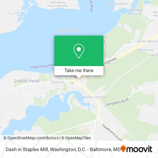 Dash in Staples Mill map