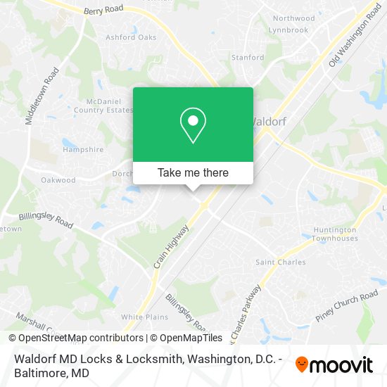 Waldorf MD Locks & Locksmith map