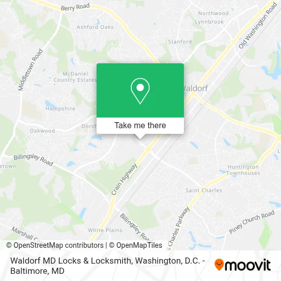 Waldorf MD Locks & Locksmith map