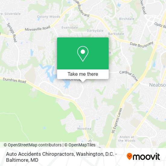 Auto Accidents Chiropractors map