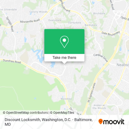 Mapa de Discount Locksmith