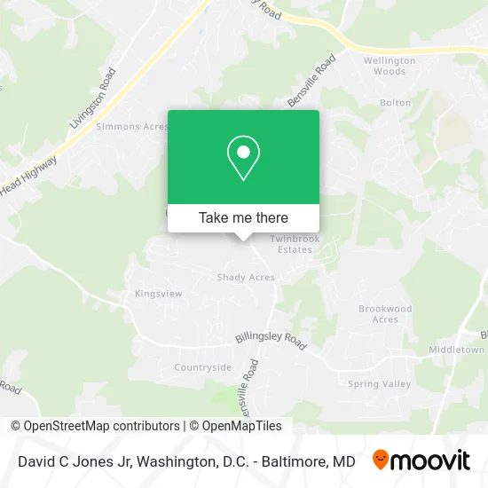 David C Jones Jr map