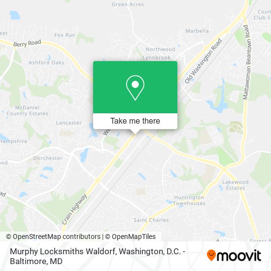 Mapa de Murphy Locksmiths Waldorf