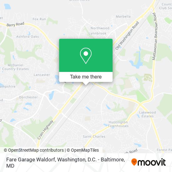 Fare Garage Waldorf map
