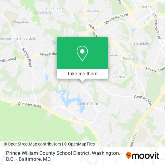 Prince William County School District map