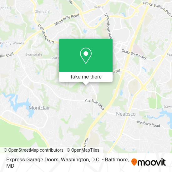 Express Garage Doors map