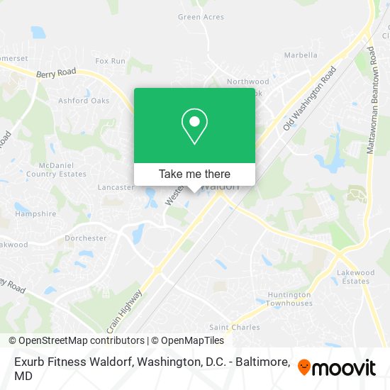 Exurb Fitness Waldorf map