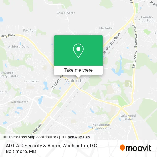 Mapa de ADT A D Security & Alarm