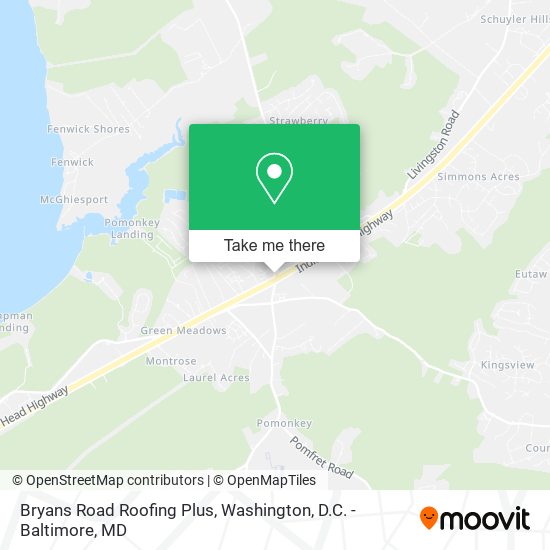 Bryans Road Roofing Plus map